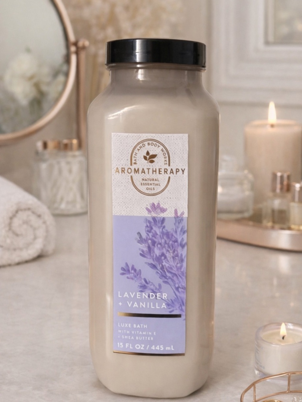 Bath & Body Works Aromatherapy Lavender Vanilla Luxe Bath | Relaxing Soak 15 oz
